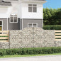 JUNG Vida Gabionen mit Hochbogen 13 Stk 300x50x140/160cm Verzinktes Eisen