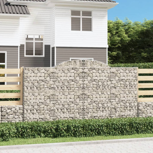 JUNG Vida Gabionen mit Hochbogen 13 Stk 300x50x160/180cm Verzinktes Eisen