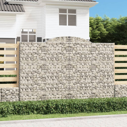 JUNG Vida Gabionen mit Hochbogen 3 Stk. 300x50x200/220cm Verzinktes Eisen