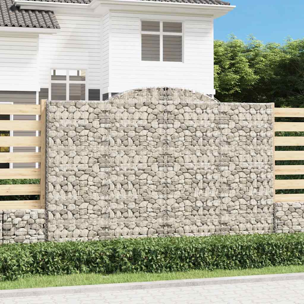 JUNG Vida Gabionen mit Hochbogen 12 Stk 300x50x200/220cm Verzinktes Eisen