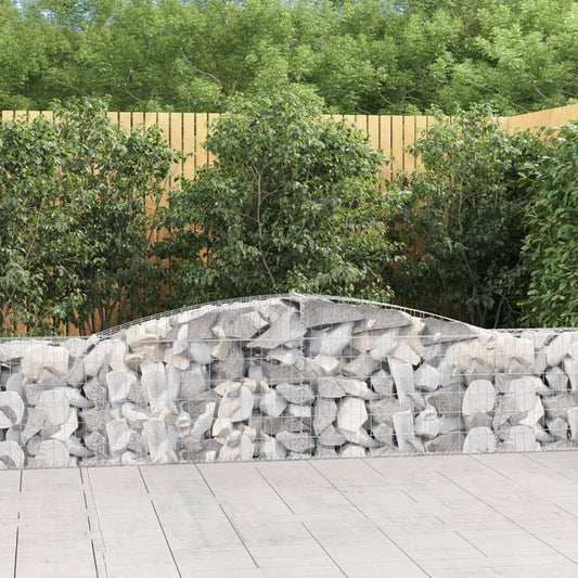 JUNG Vida Gabionen mit Hochbogen 15 Stk. 400x30x60/80 cm Verzinktes Eisen