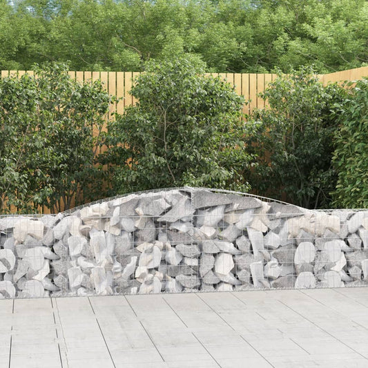 JUNG Vida Gabionen mit Hochbogen 20 Stk. 400x30x60/80 cm Verzinktes Eisen