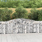 JUNG Vida Gabionen mit Hochbogen 7 Stk. 400x30x100/120cm Verzinktes Eisen