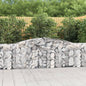 JUNG Vida Gabionen mit Hochbogen 20Stk. 400x30x100/120cm Verzinktes Eisen