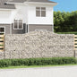 JUNG Vida Gabionen mit Hochbogen 4 Stk. 400x30x160/180cm Verzinktes Eisen