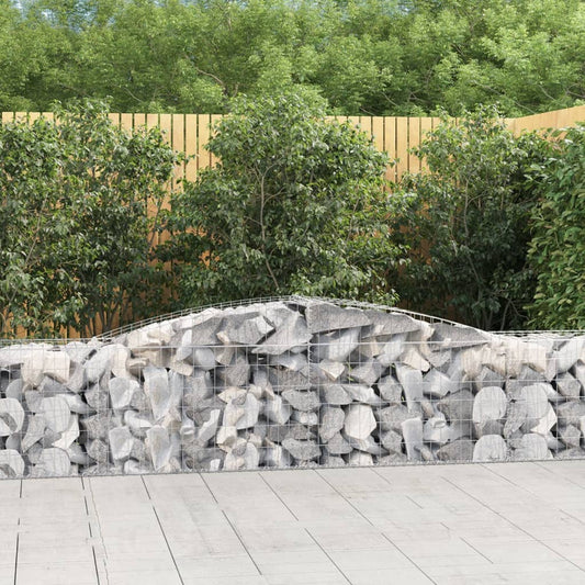 JUNG Vida Gabionen mit Hochbogen 10 Stk. 400x50x60/80cm Verzinktes Eisen