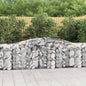 JUNG Vida Gabionen mit Hochbogen 2 Stk. 400x50x80/100cm Verzinktes Eisen