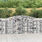 JUNG Vida Gabionen mit Hochbogen 7 Stk. 400x50x100/120cm Verzinktes Eisen