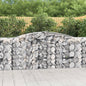 JUNG Vida Gabionen mit Hochbogen 9 Stk. 400x50x100/120cm Verzinktes Eisen