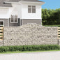 JUNG Vida Gabionen mit Hochbogen 3 Stk. 400x50x160/180cm Verzinktes Eisen