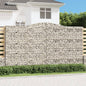 JUNG Vida Gabionen mit Hochbogen 8 Stk. 400x50x220/240cm Verzinktes Eisen