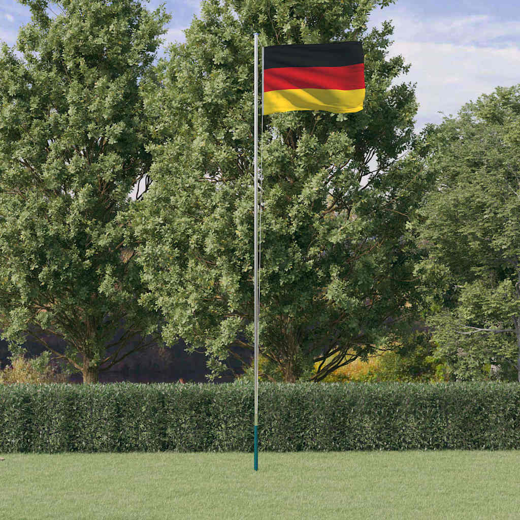 JUNG Vida Flagge Deutschlands mit Mast 6,08 m Aluminium