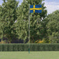 JUNG Vida Flagge Schwedens mit Mast 6,08 m Aluminium