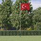 JUNG Vida Flagge der Türkei mit Mast 6,08 m Aluminium