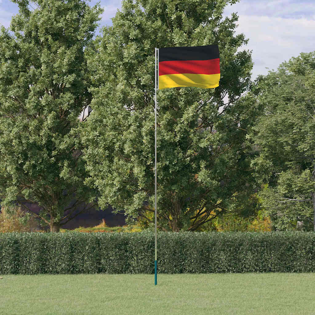 JUNG Vida Flagge Deutschlands mit Mast 5,5 m Aluminium