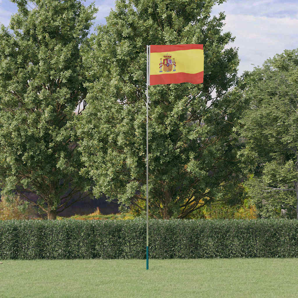 JUNG Vida Flagge Spaniens mit Mast 5,5 m Aluminium