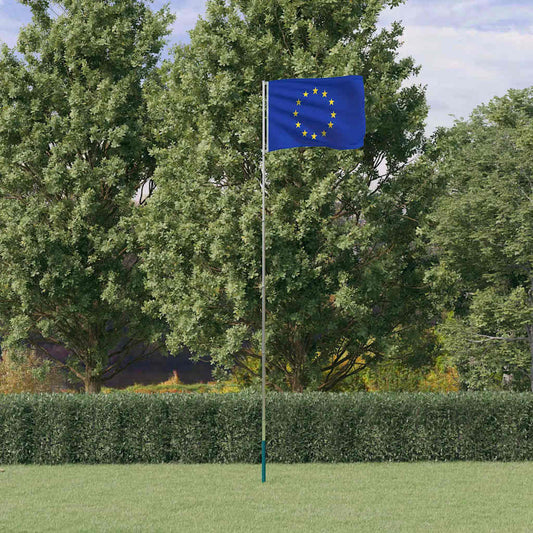 JUNG Vida Europaflagge mit Mast 5,5 m Aluminium
