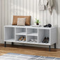 JUNG Vida Schuhregal OSLO mit Metallbeinen Weiß 106x35x45 cm Massivholz