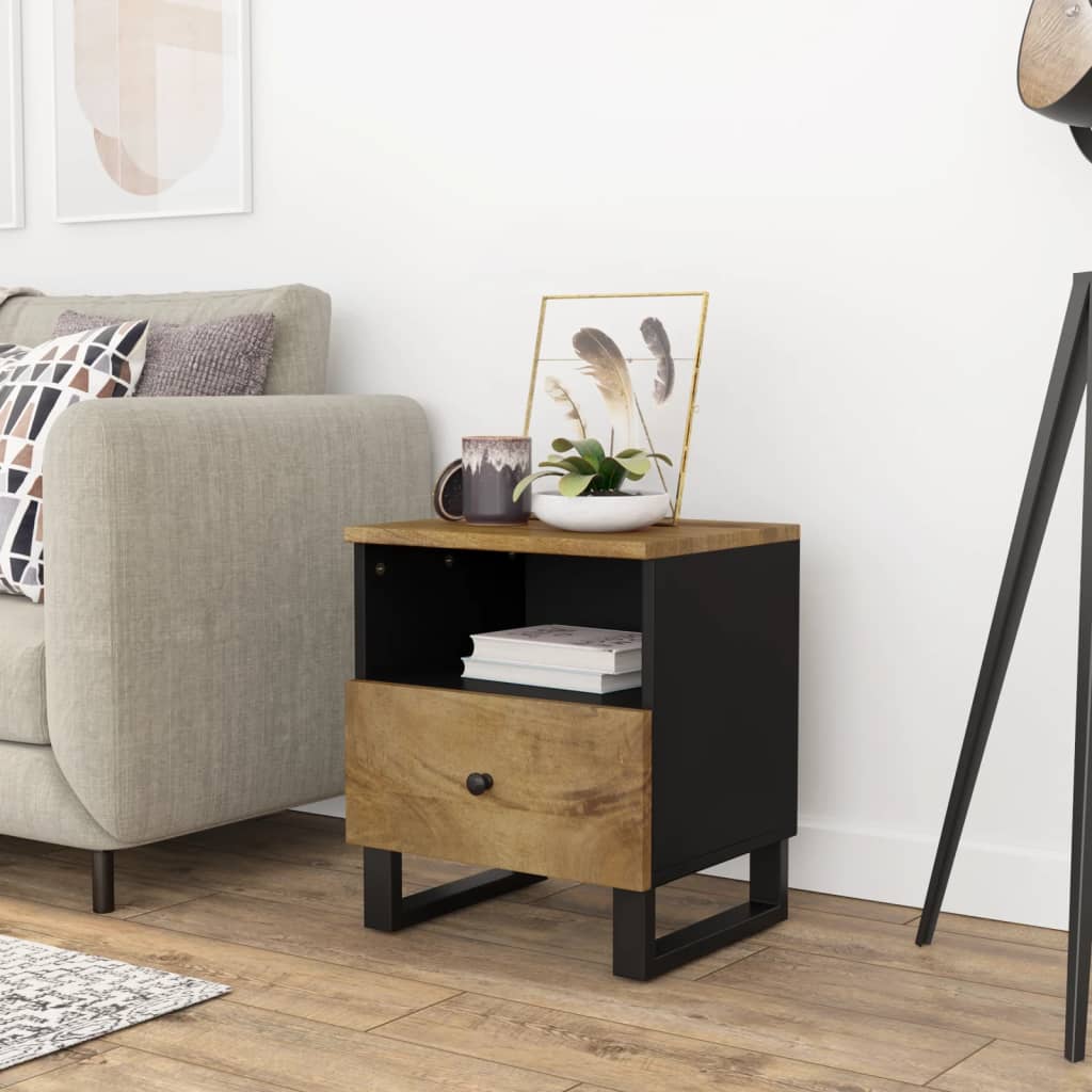JUNG Vida Nachttisch Massivholz Mango & Holzwerkstoff
