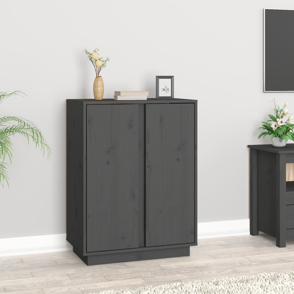 JUNG Vida Sideboard Grau 60x35x80 cm Massivholz Kiefer