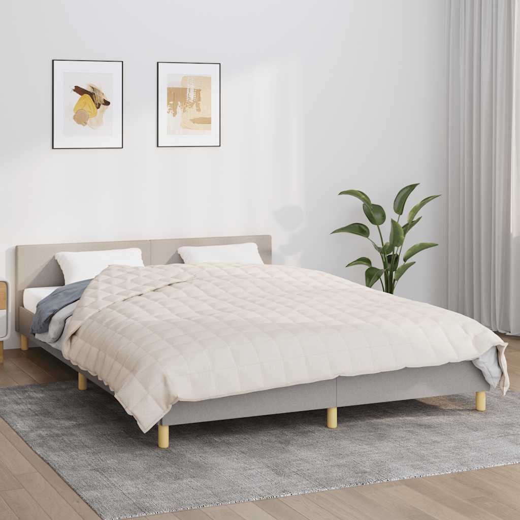 JUNG Vida Gewichtsdecke Hellcreme 220x235 cm 11 kg Stoff
