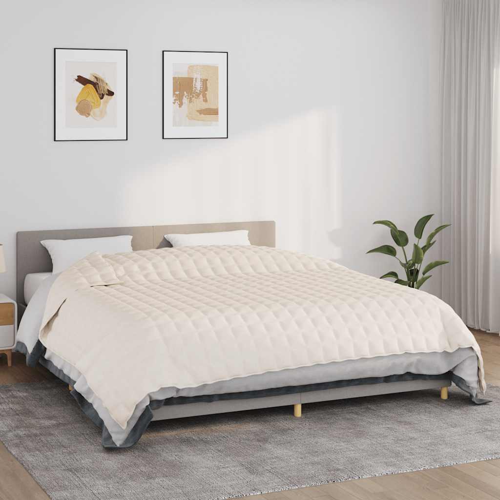 JUNG Vida Gewichtsdecke Hellcreme 235x290 cm 15 kg Stoff