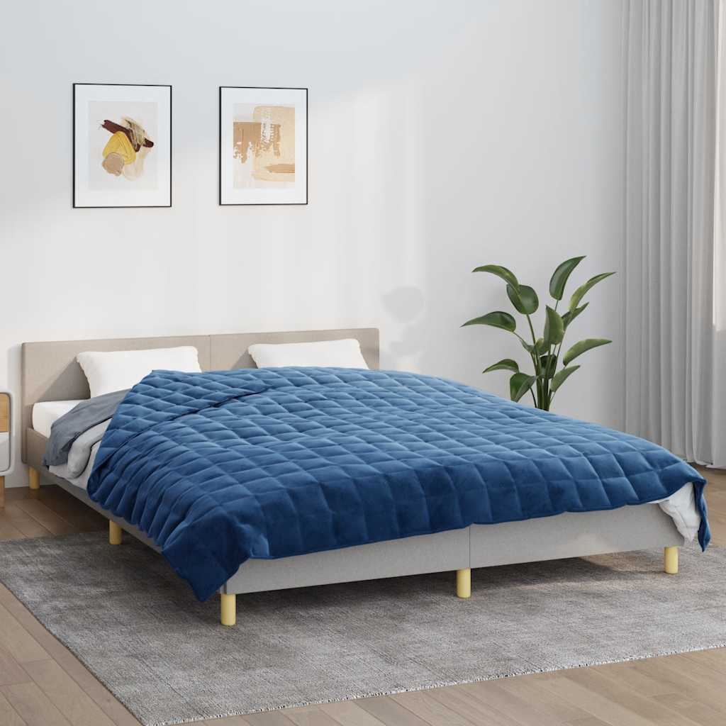 JUNG Vida Gewichtsdecke Blau 200x200 cm 9 kg Stoff