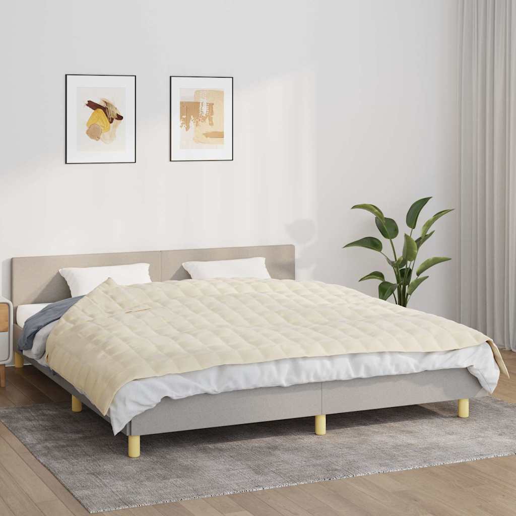 JUNG Vida Gewichtsdecke Hellcreme 155x220 cm 7 kg Stoff