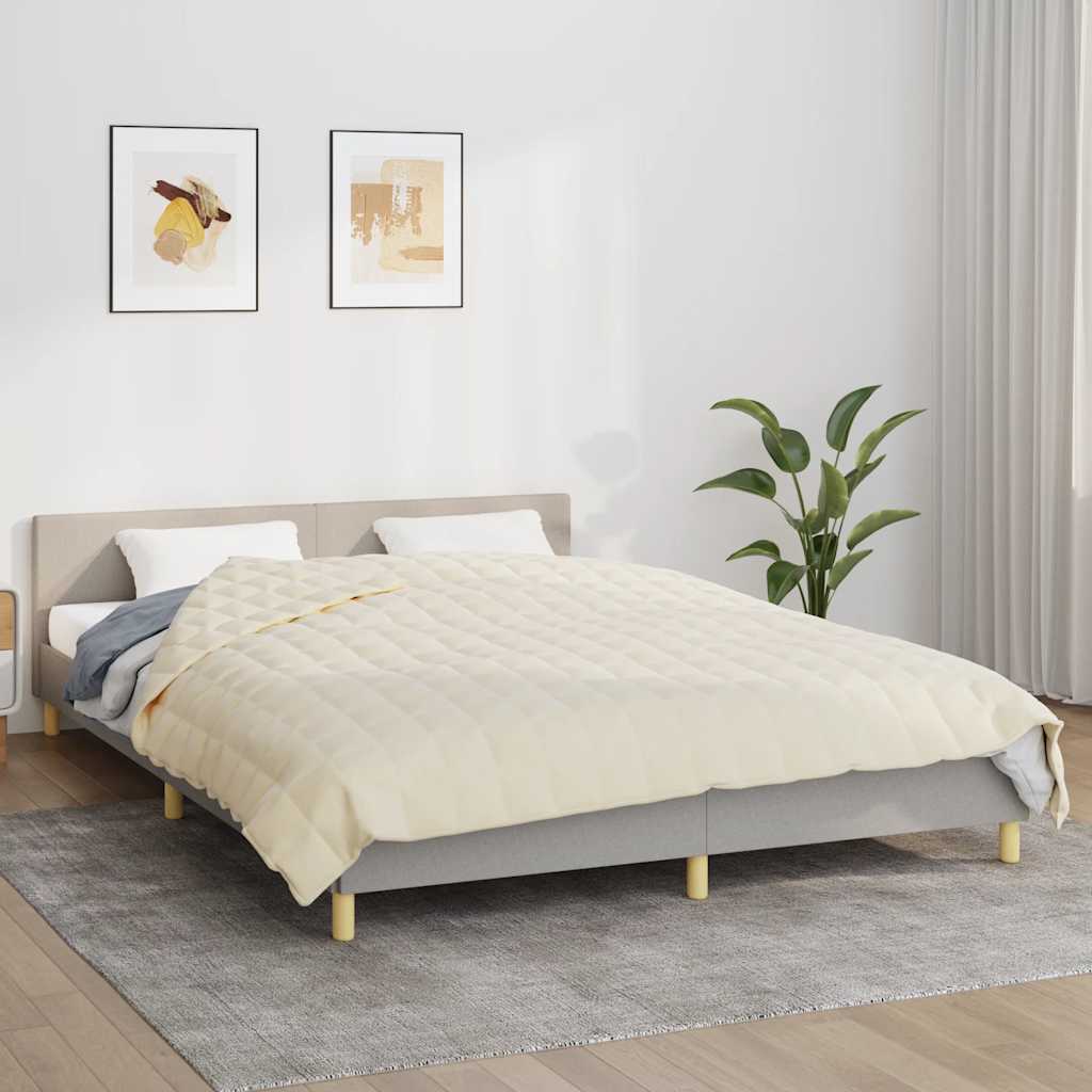 JUNG Vida Gewichtsdecke Hellcreme 200x225 cm 13 kg Stoff