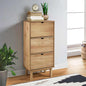 JUNG Vida Schuhschrank OTTA mit 3 Schubladen Braun Massivholz Kiefer