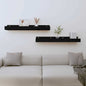 JUNG Vida Wandregale 2 Stk. Schwarz 80x12x9 cm Massivholz Kiefer