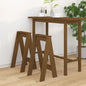JUNG Vida Hocker 2 Stk. Honigbraun 40x40x75 cm Massivholz Kiefer