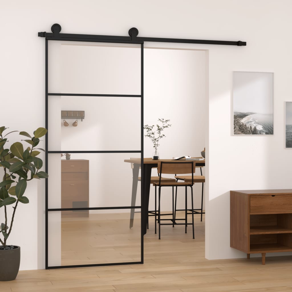 JUNG Vida Schiebetür mit Beschlag 90x205 cm ESG-Glas & Aluminium