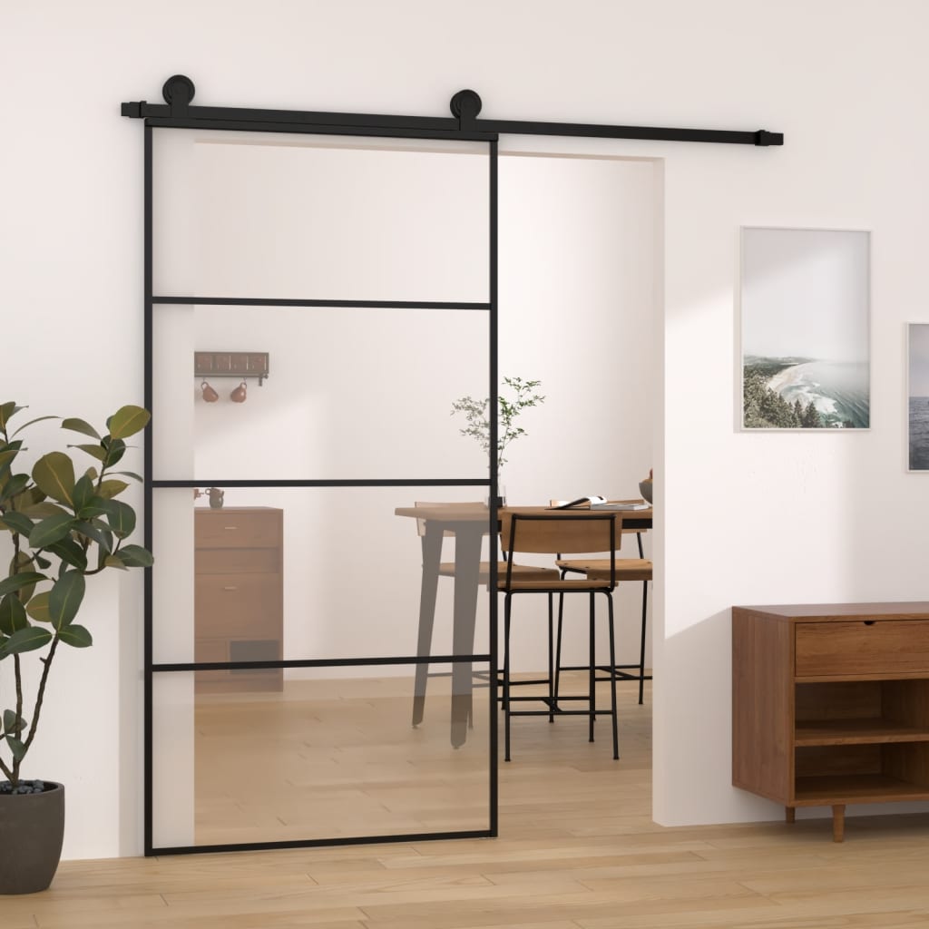 JUNG Vida Schiebetür mit Beschlag 102,5x205 cm ESG-Glas & Aluminium