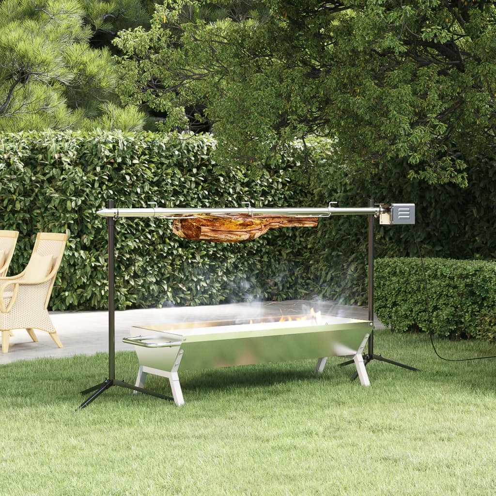 JUNG Vida Automatischer Grillspieß mit Motor Edelstahl 150x46,5x82,5 cm