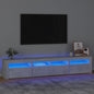 JUNG Vida TV-Schrank mit LED-Leuchten Betongrau 210x35x40 cm