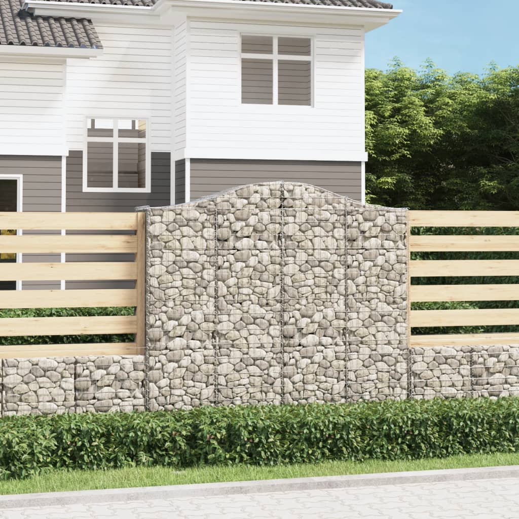 JUNG Vida Gabione mit Hochbogen 200x50x180/200 cm Verzinktes Eisen