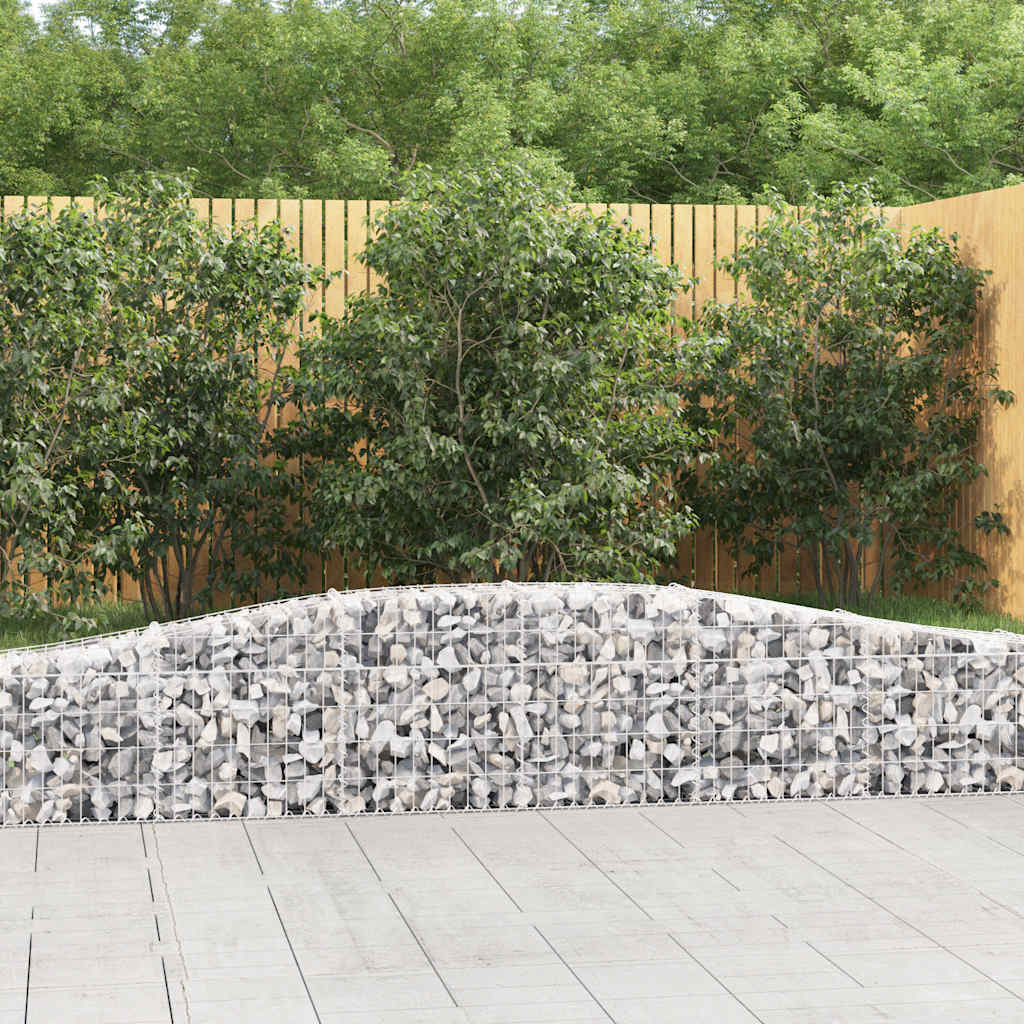 JUNG Vida Gabione mit Hochbogen 400x30x40/60 cm Verzinktes Eisen