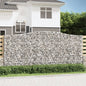 JUNG Vida Gabione mit Hochbogen 400x30x180/200 cm Verzinktes Eisen