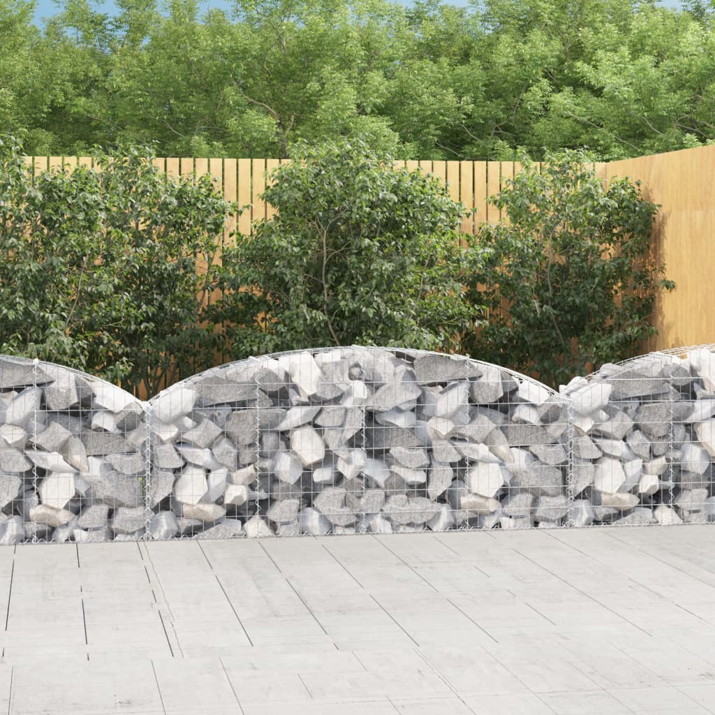JUNG Vida Gabione mit Hochbogen 200x30x60/80 cm Verzinktes Eisen