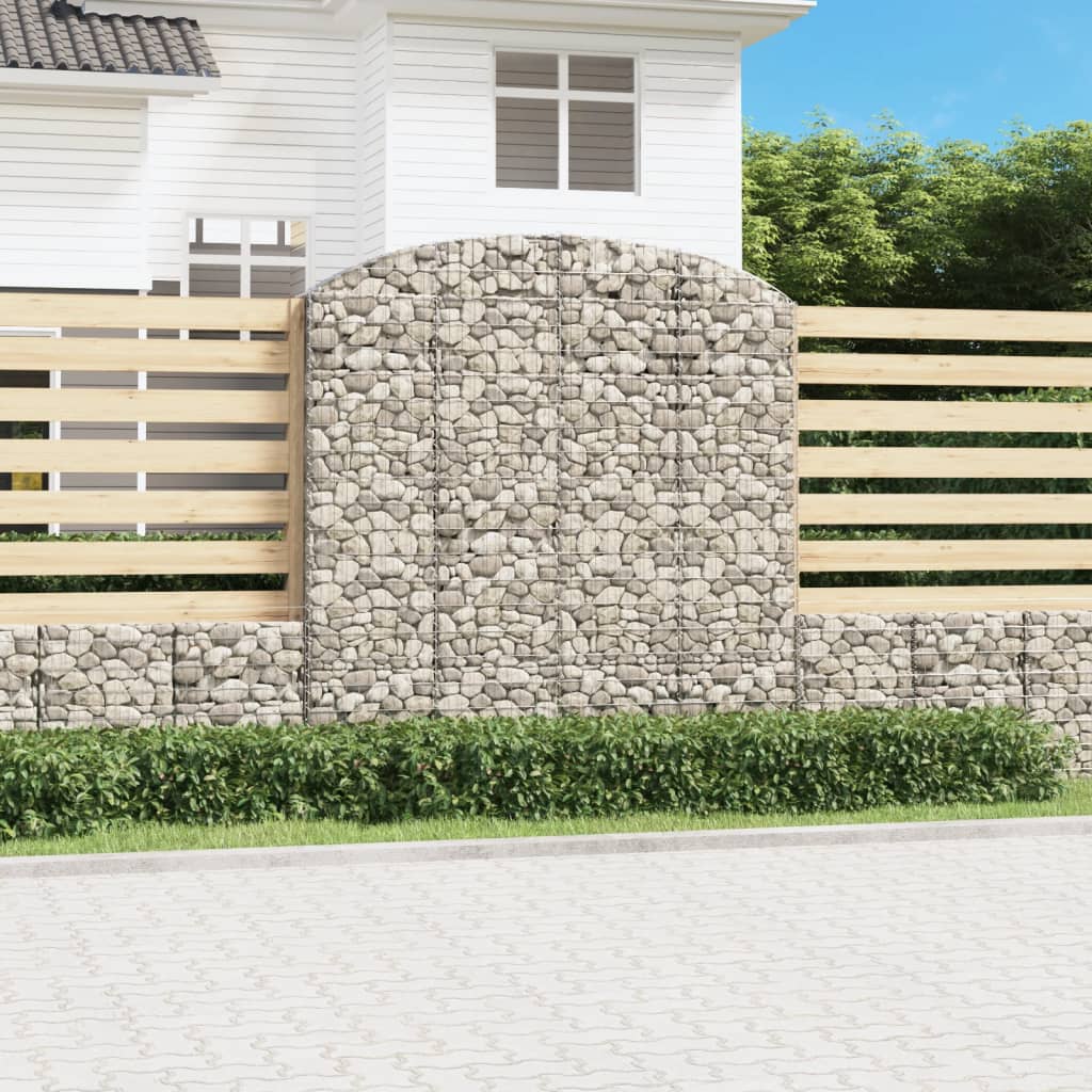 JUNG Vida Gabione mit Hochbogen 200x30x200/220 cm Verzinktes Eisen