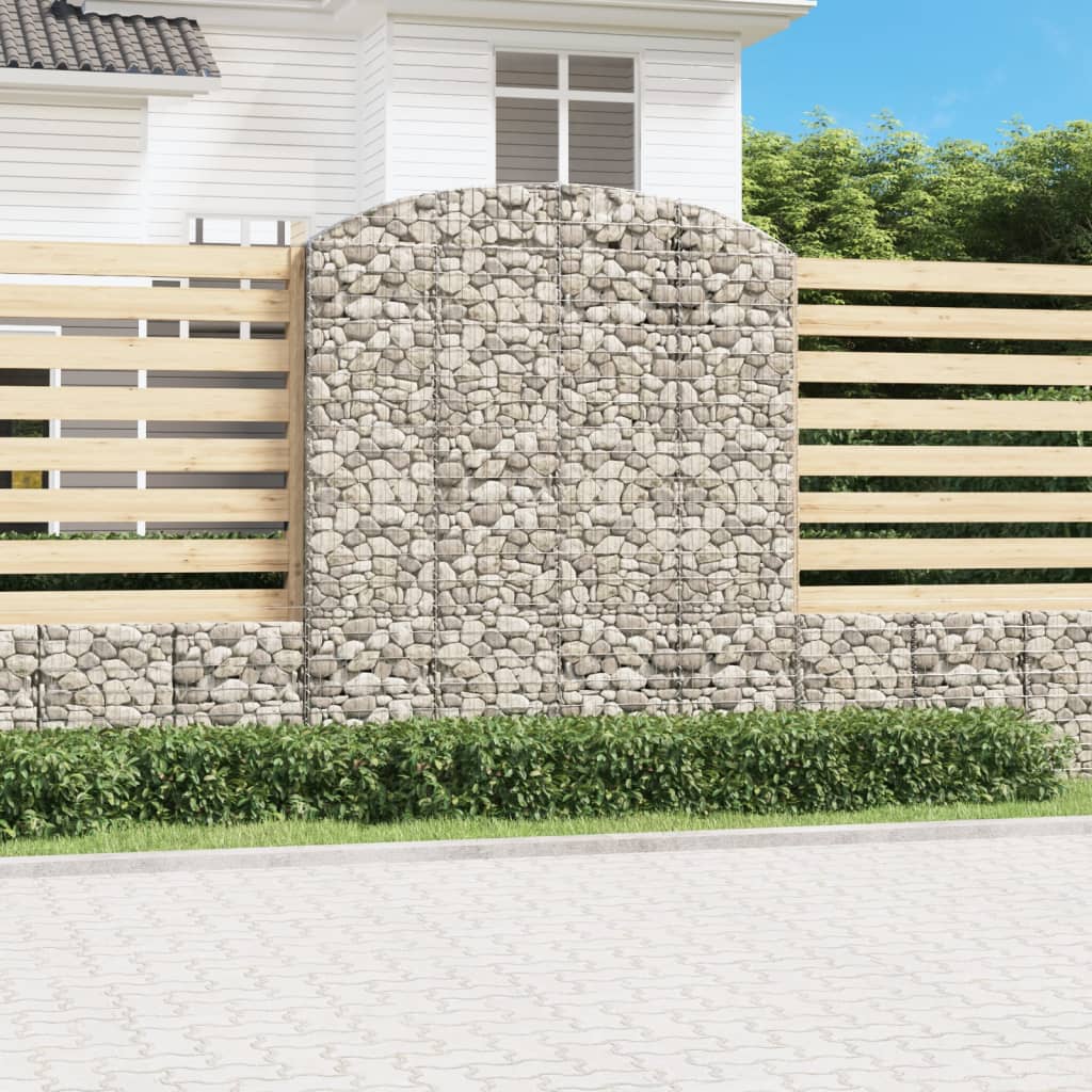 JUNG Vida Gabione mit Hochbogen 200x30x220/240 cm Verzinktes Eisen