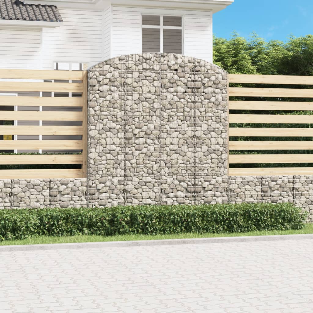JUNG Vida Gabione mit Hochbogen 200x50x220/240 cm Verzinktes Eisen