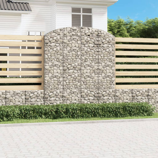 JUNG Vida Gabione mit Hochbogen 200x50x220/240 cm Verzinktes Eisen