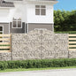 JUNG Vida Gabione mit Hochbogen 300x30x160/180 cm Verzinktes Eisen