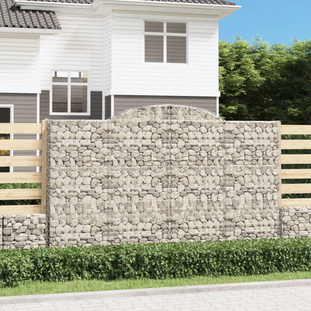 JUNG Vida Gabione mit Hochbogen 300x30x180/200 cm Verzinktes Eisen