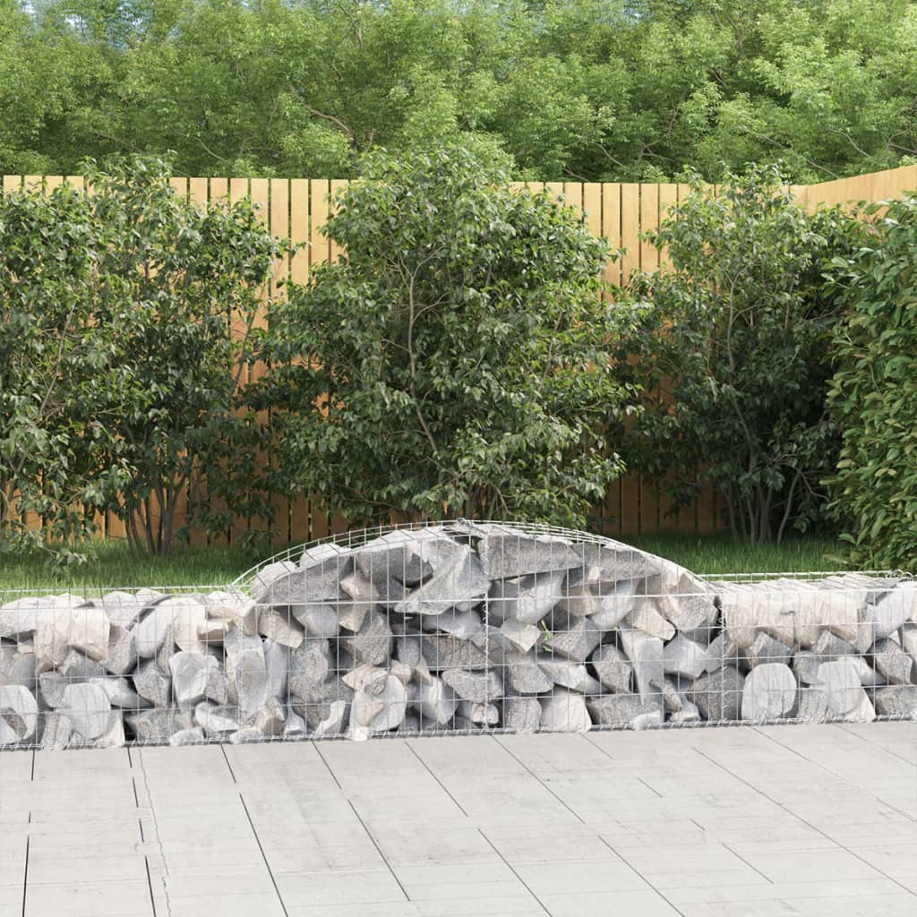 JUNG Vida Gabione mit Hochbogen 300x50x40/60 cm Verzinktes Eisen