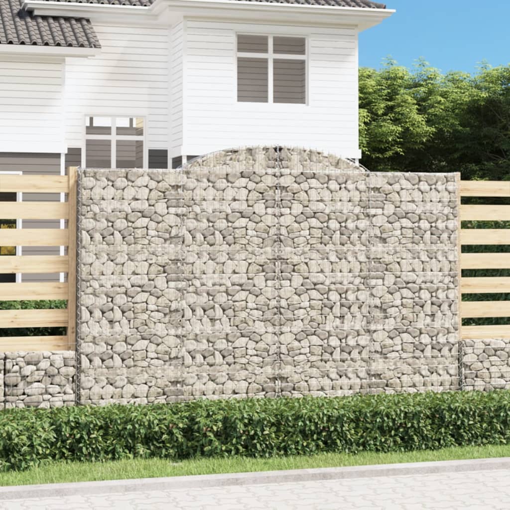 JUNG Vida Gabione mit Hochbogen 300x50x200/220 cm Verzinktes Eisen
