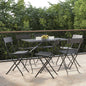 JUNG Vida Bistrostühle 6 Stk. Klappbar Schwarz Poly Rattan und Stahl