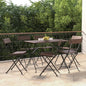 JUNG Vida Bistrostühle 6 Stk. Klappbar Braun Poly Rattan und Stahl